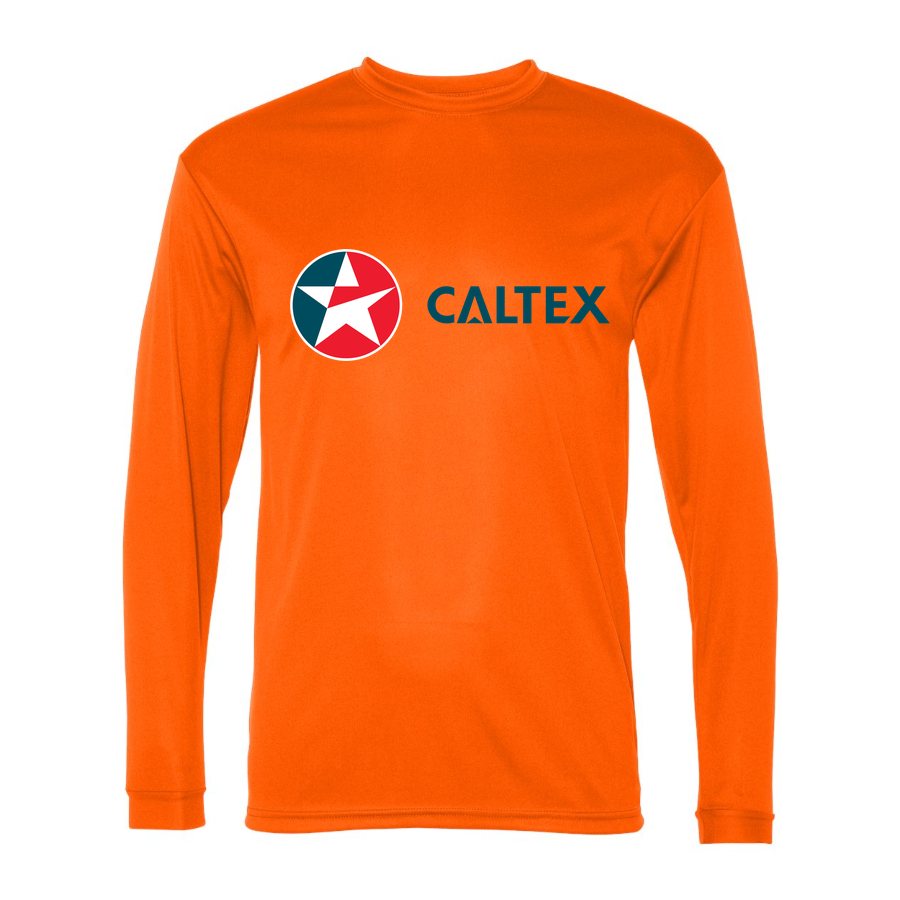 Men's Caltex Polyester Long Sleeve T-Shirt - Safety Orange
