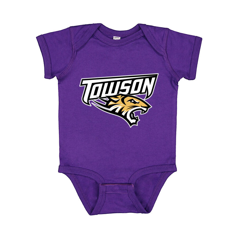 Towson Tigers Baby Romper Onesie - Purple