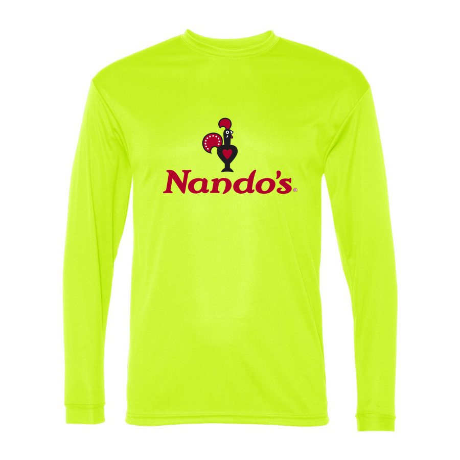 Men's Nando's Polyester Long Sleeve T-Shirt - Safety Yellow