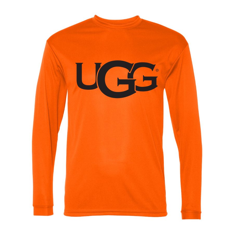 Men's UGG Polyester Long Sleeve T-Shirt - Safety Orange