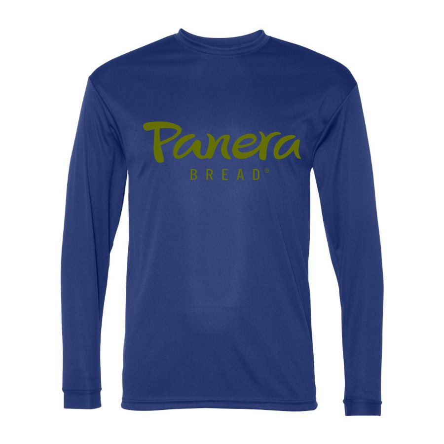 Men's Panera Bread Polyester Long Sleeve T-Shirt - Royal Blue