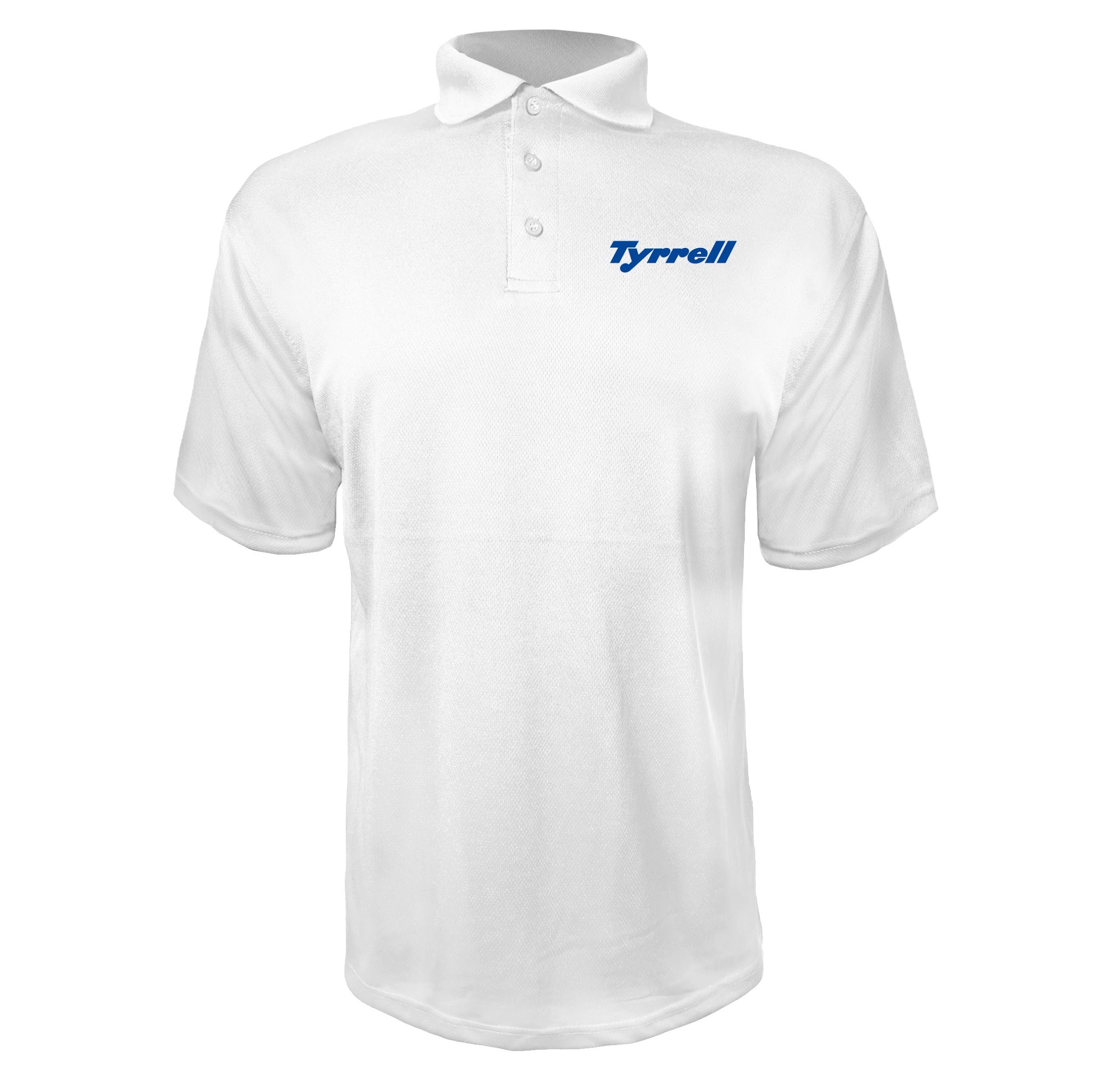 Tyrrell White polyester polo