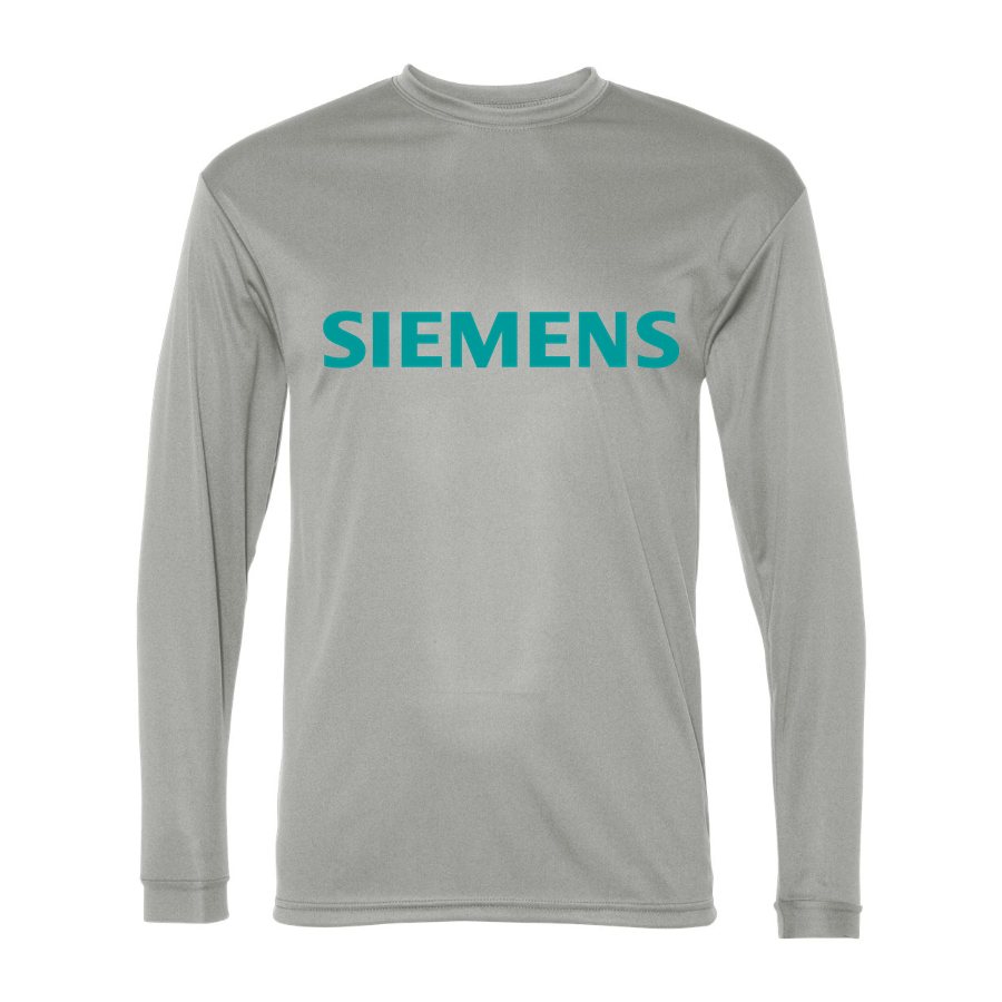 Men's Siemens Polyester Long Sleeve T-Shirt - Silver