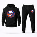 New York Islanders Hoodie and Joggers Set - Black