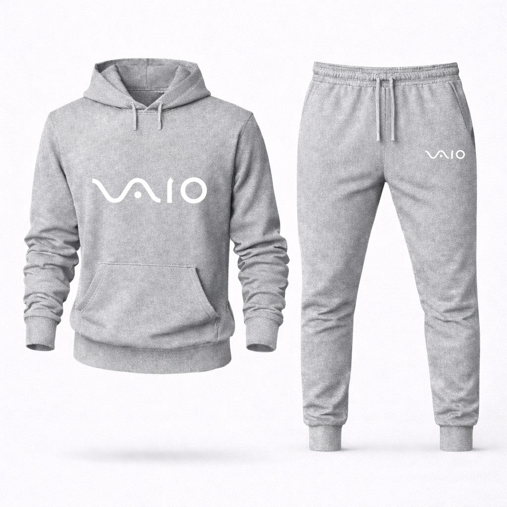 Sony VAIO White Hoodie and Joggers Set - Grey