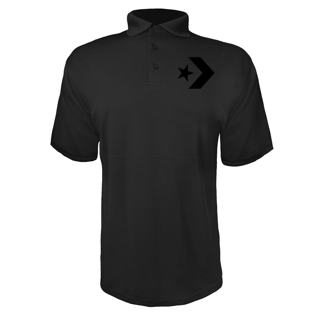 Converse men's polyester polo in Black