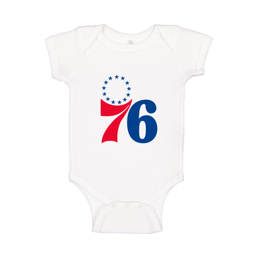 Philadelphia 76ers Baby Romper Onesie - White