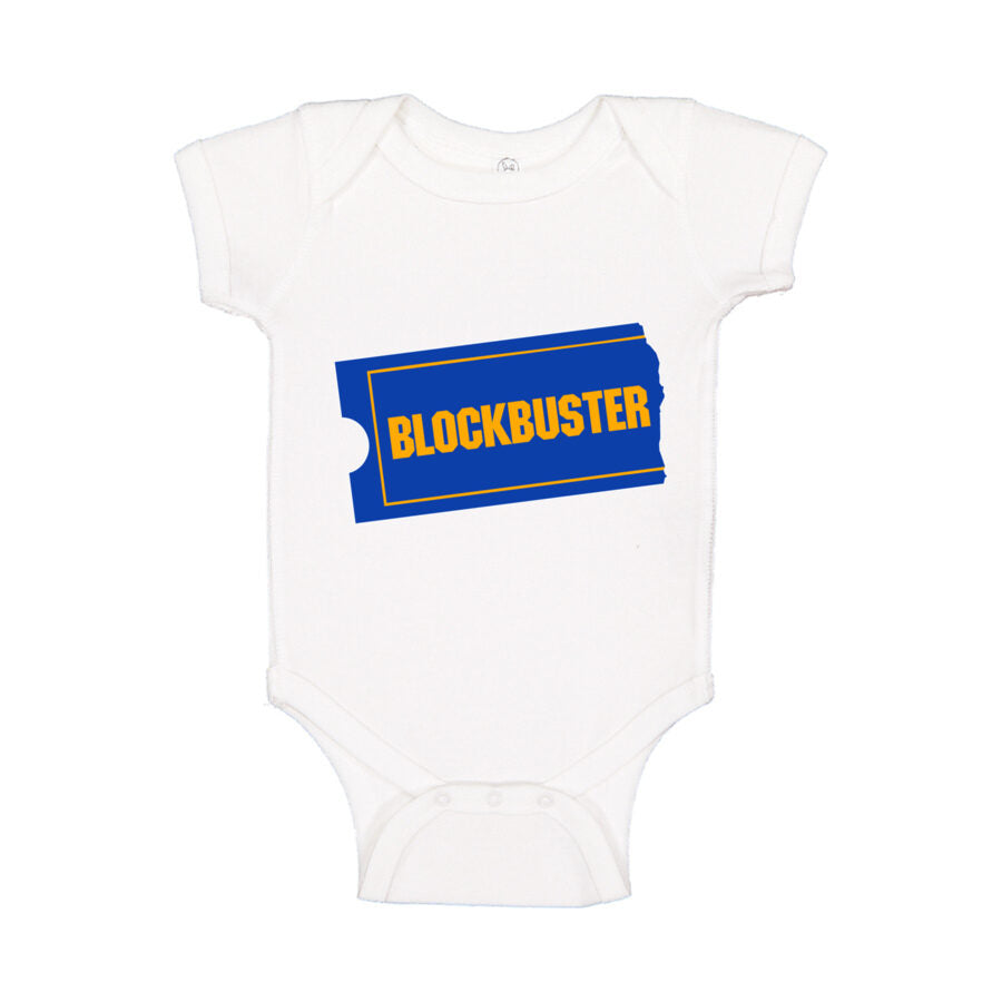 Blockbuster Baby Romper Onesie - White