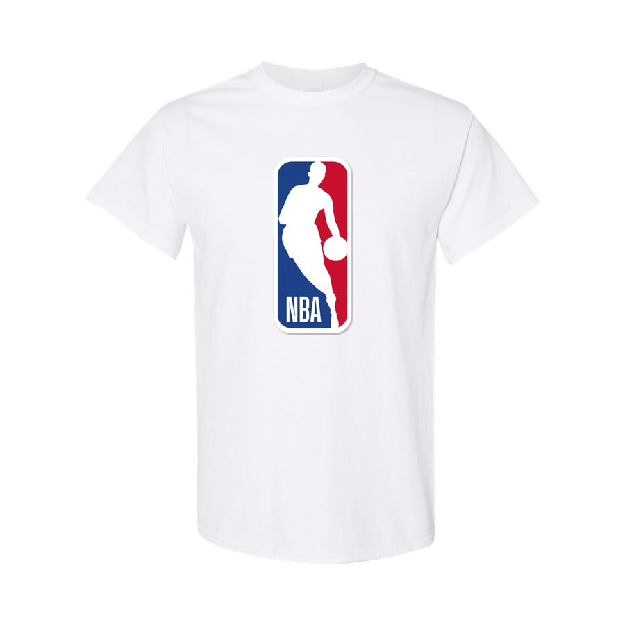 White - Front View - Men's NBA Cotton T-Shirt
