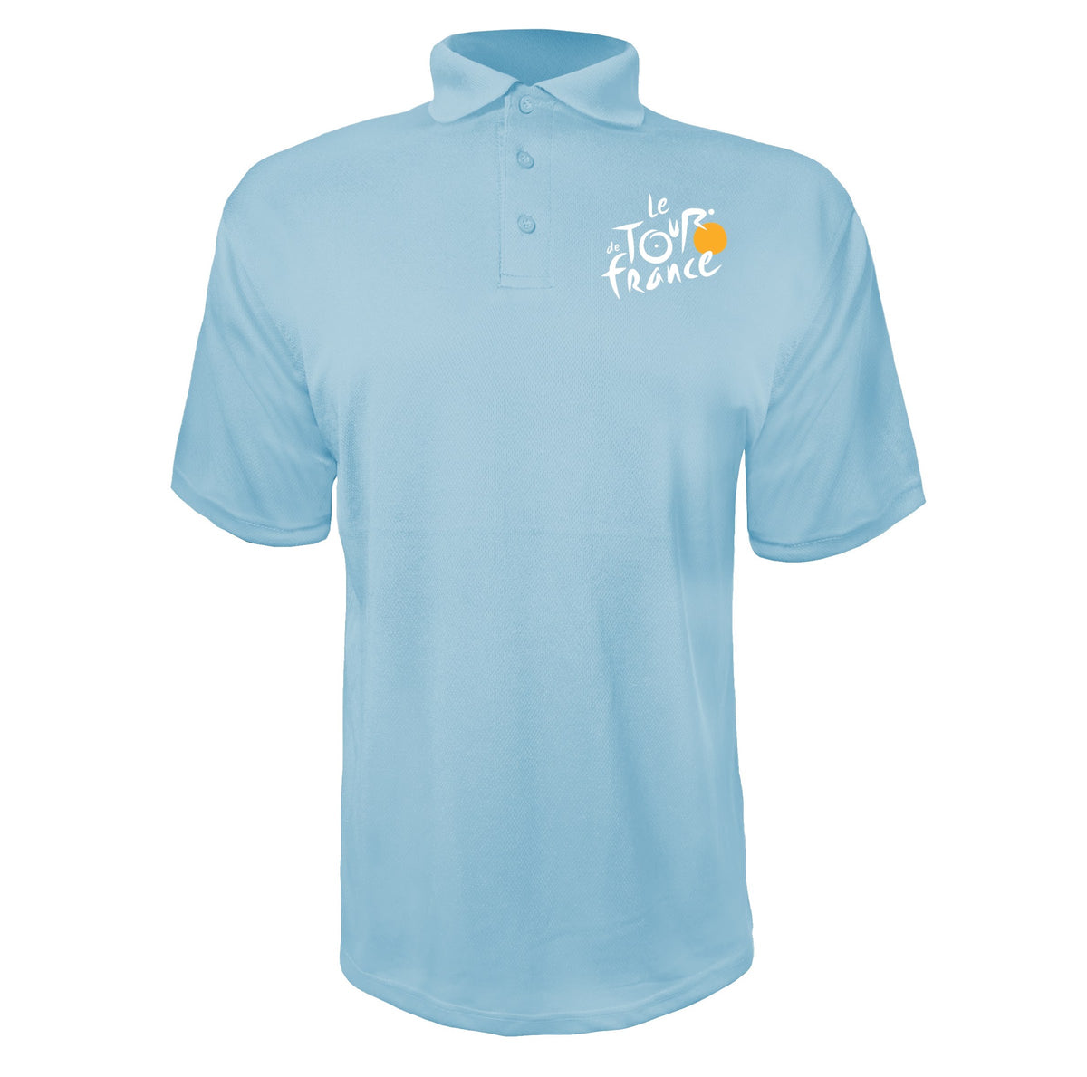 Tour de France White Sky Blue polyester polo