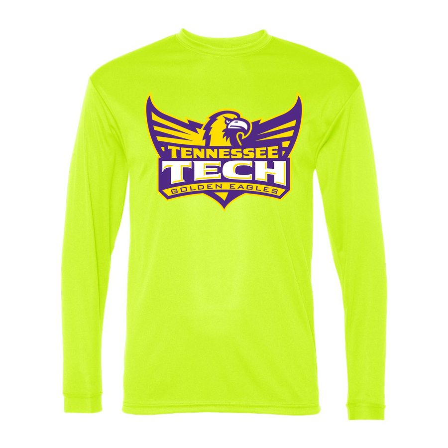 Men's Tennessee Tech Golden Eagles Polyester Long Sleeve T-Shirt - Safety Yellow