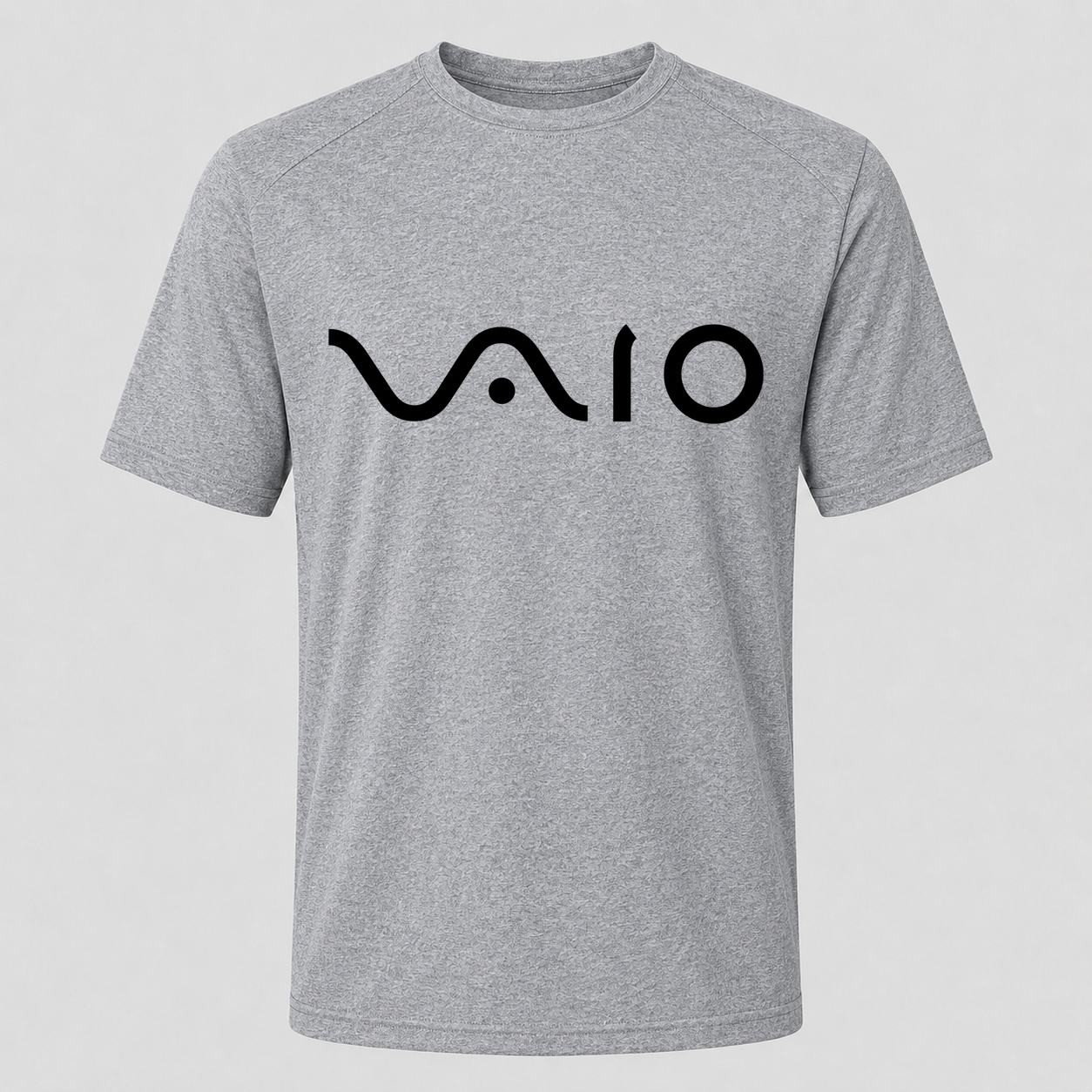 Men's Sony VAIO Black Performance T-Shirt - Gray