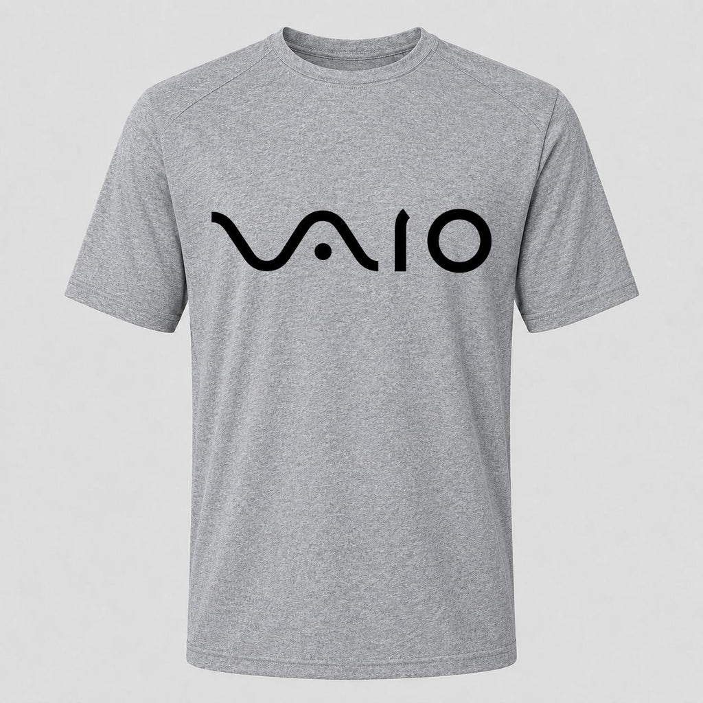 Men's Sony VAIO Black Performance T-Shirt - Gray
