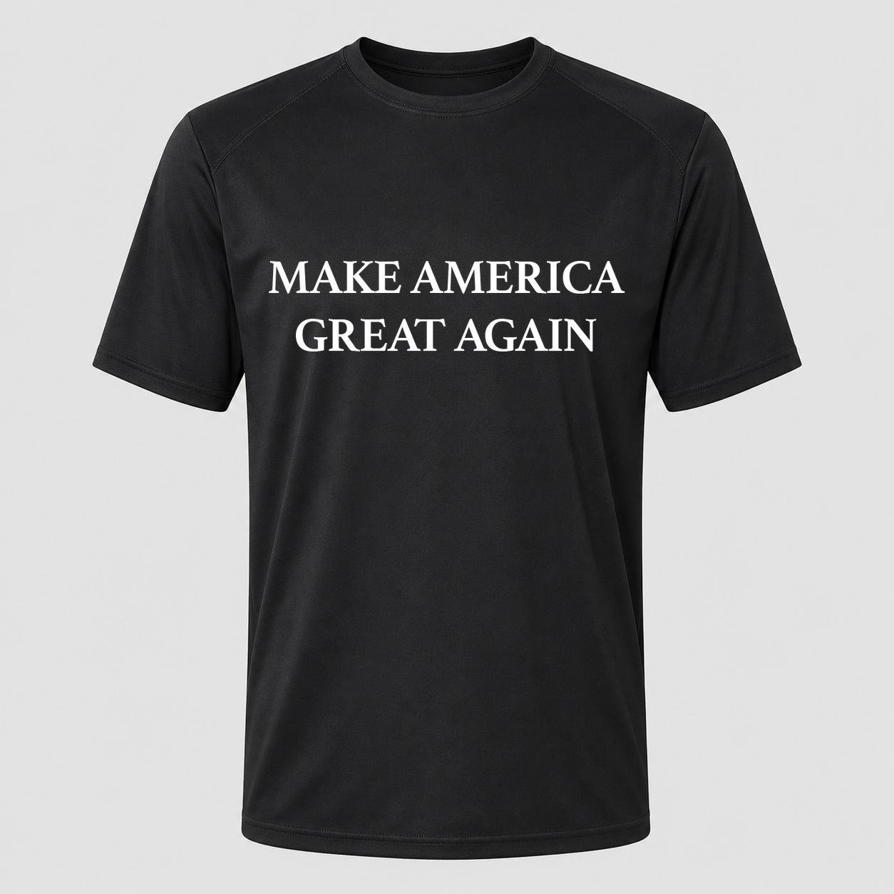 Men's Make America Great Again White Performance T-Shirt - Black