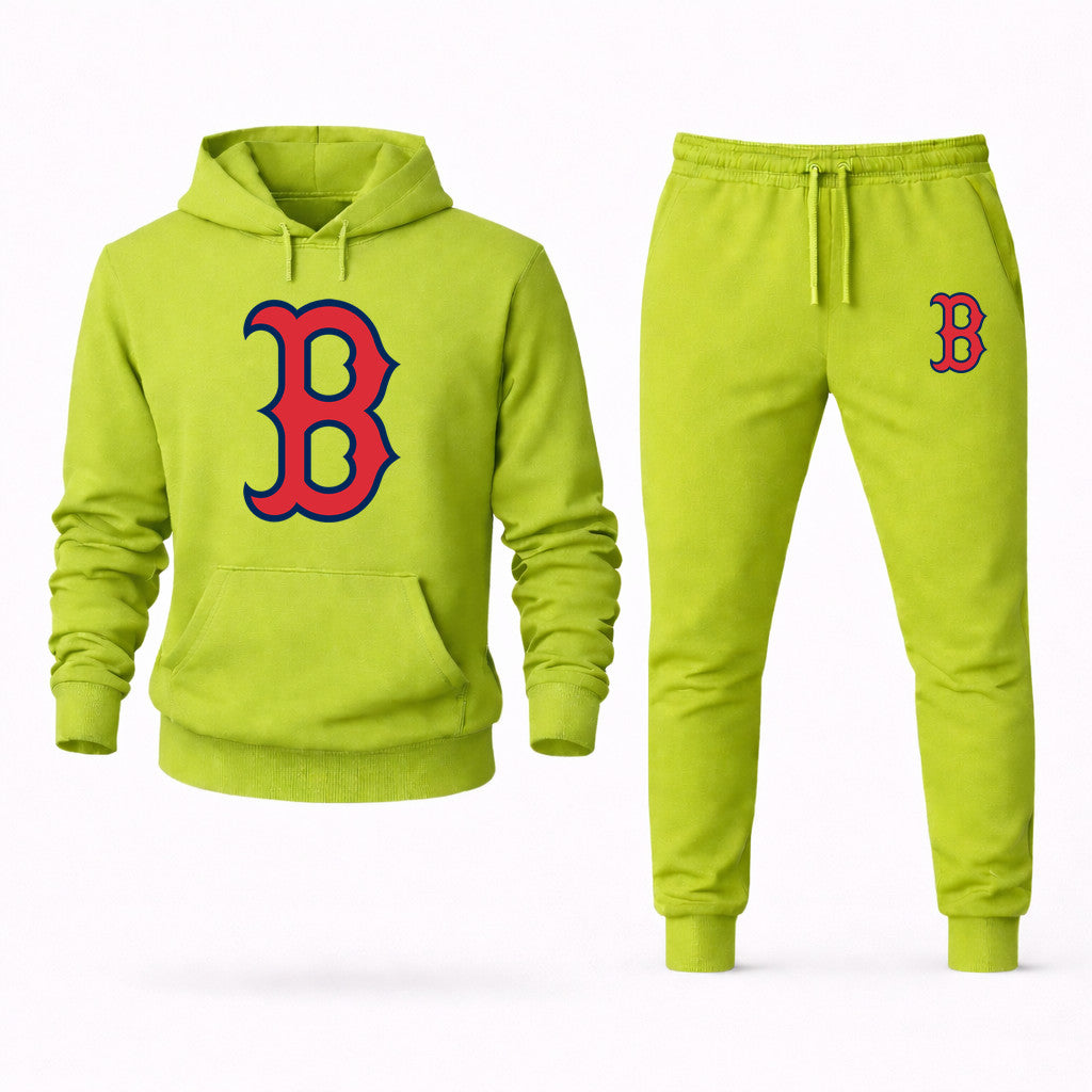 Boston Red Sox Hoodie and Joggers Set - Lime Green
