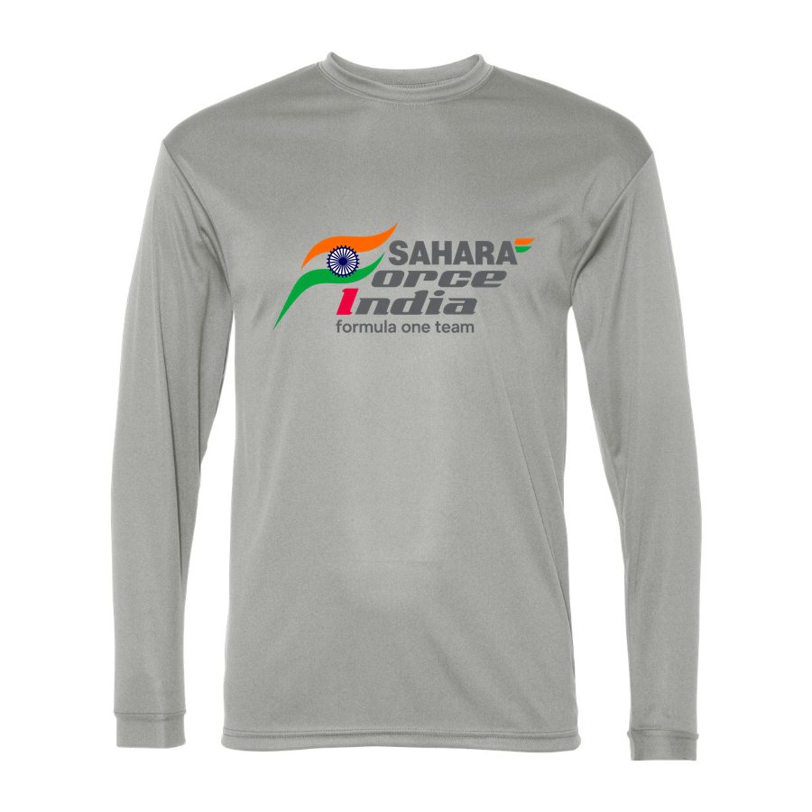 Men's Sahara Force India Formula One Team Polyester Long Sleeve T-Shirt - Silver