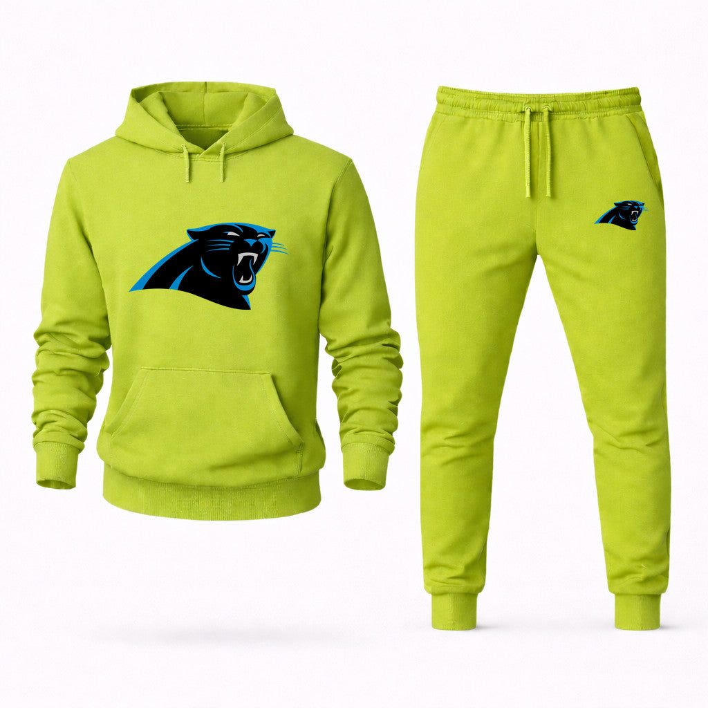 Carolina Panthers Hoodie and Joggers Set - Lime Green