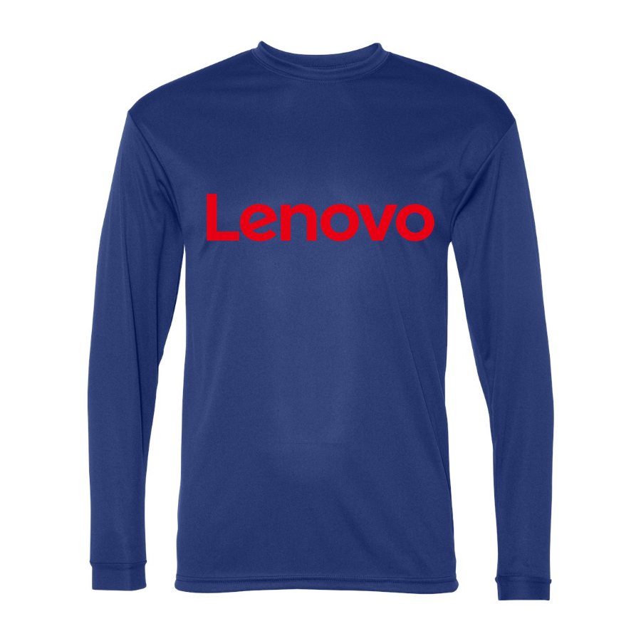 Men's Lenovo Polyester Long Sleeve T-Shirt - Royal Blue