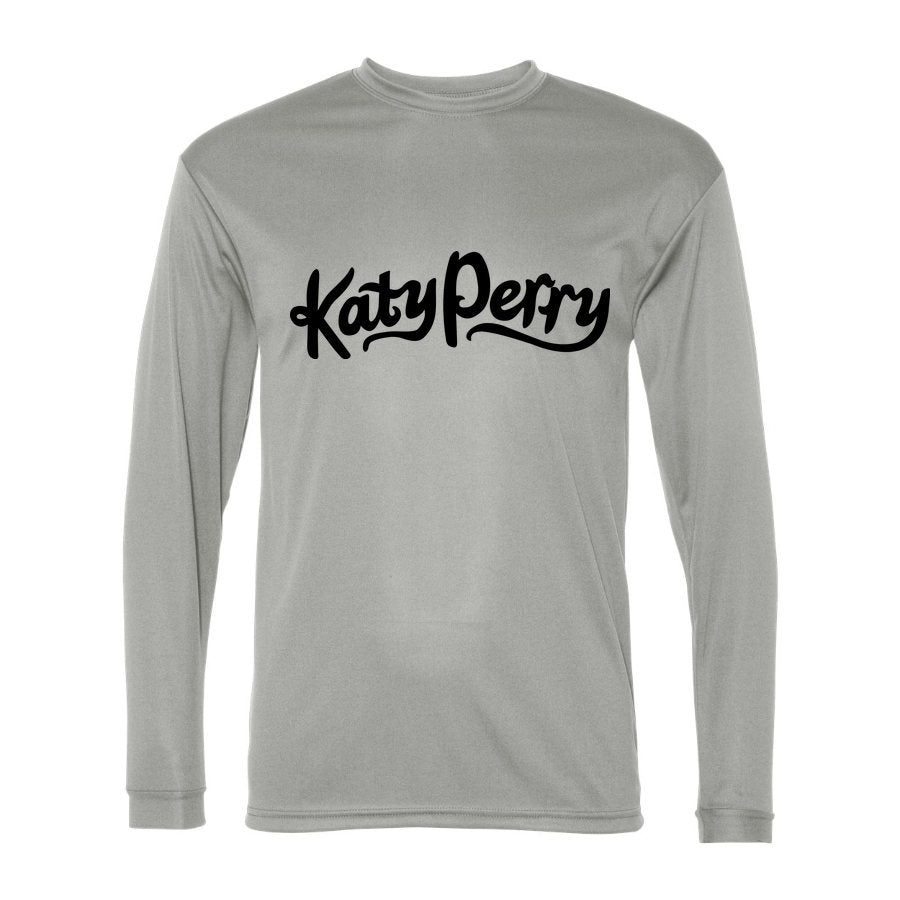Men's Katy Perry Polyester Long Sleeve T-Shirt - Silver