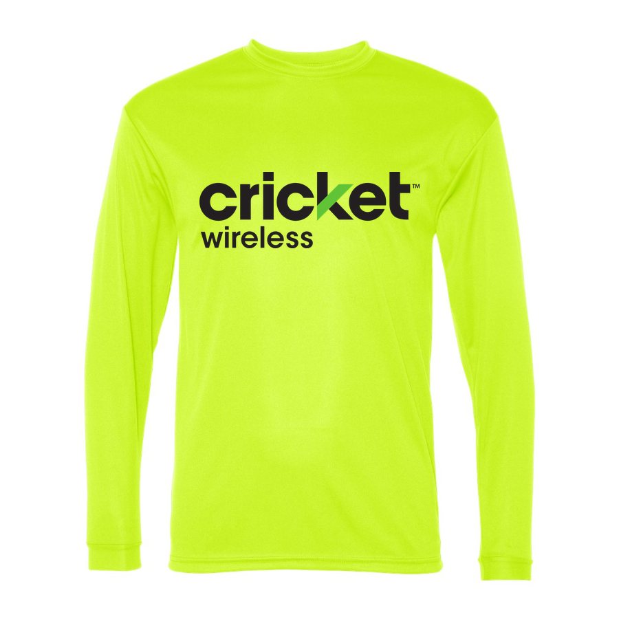 Men's Cricket Wireless Polyester Long Sleeve T-Shirt - Safety Yellow