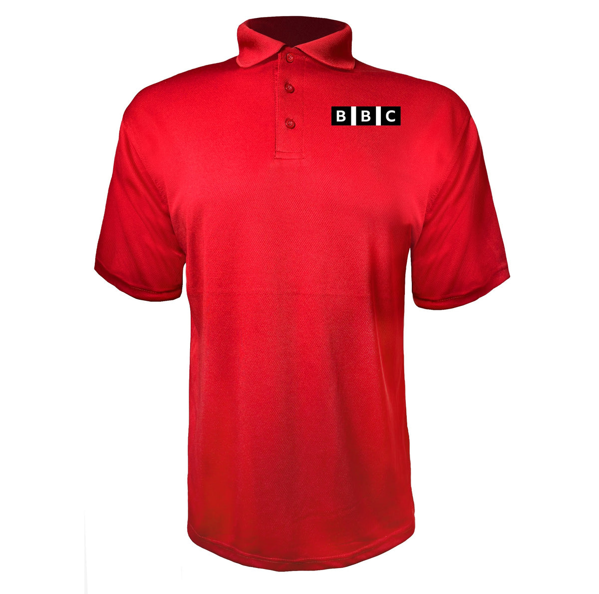 BBC men's polyester polo in Red