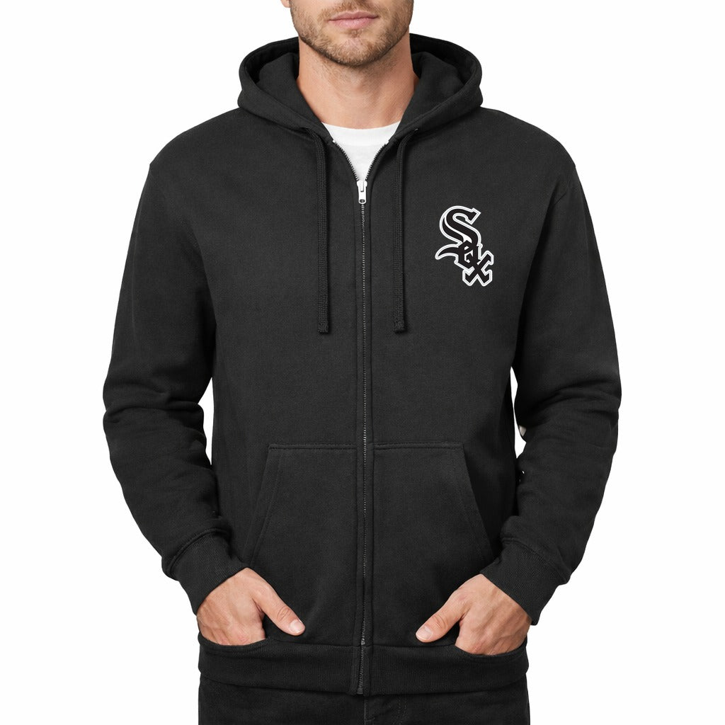Men's Chicago White Sox Zipper Hoodie - Black