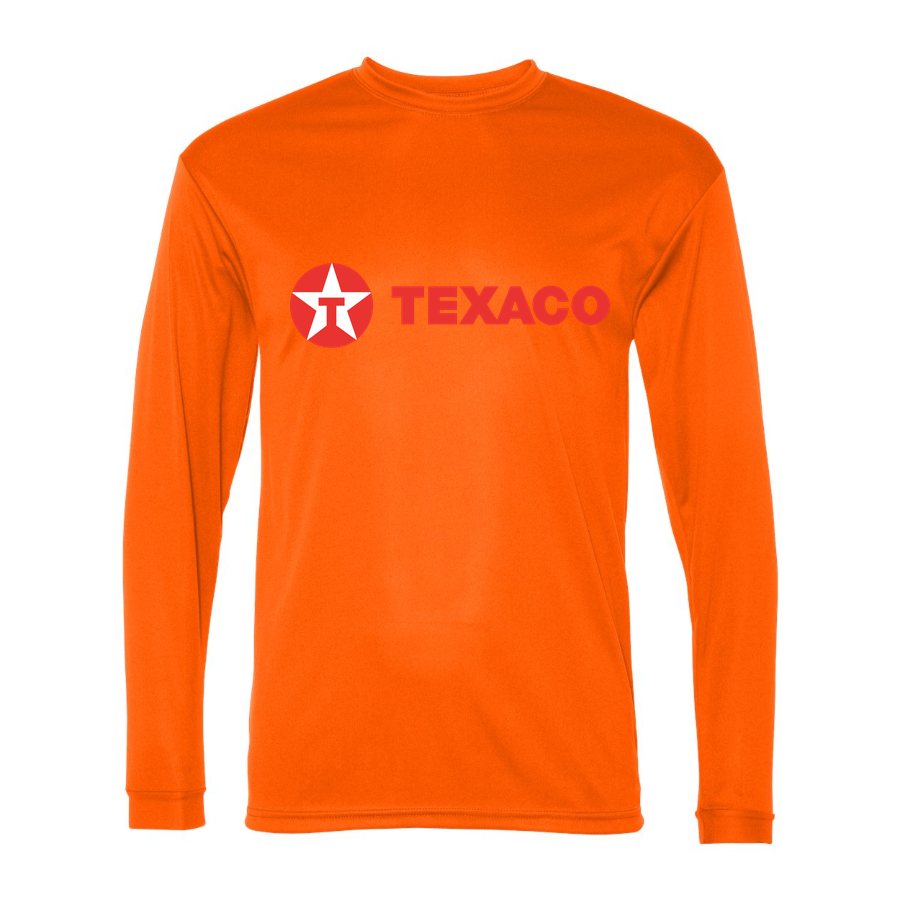 Men's Texaco Polyester Long Sleeve T-Shirt - Safety Orange