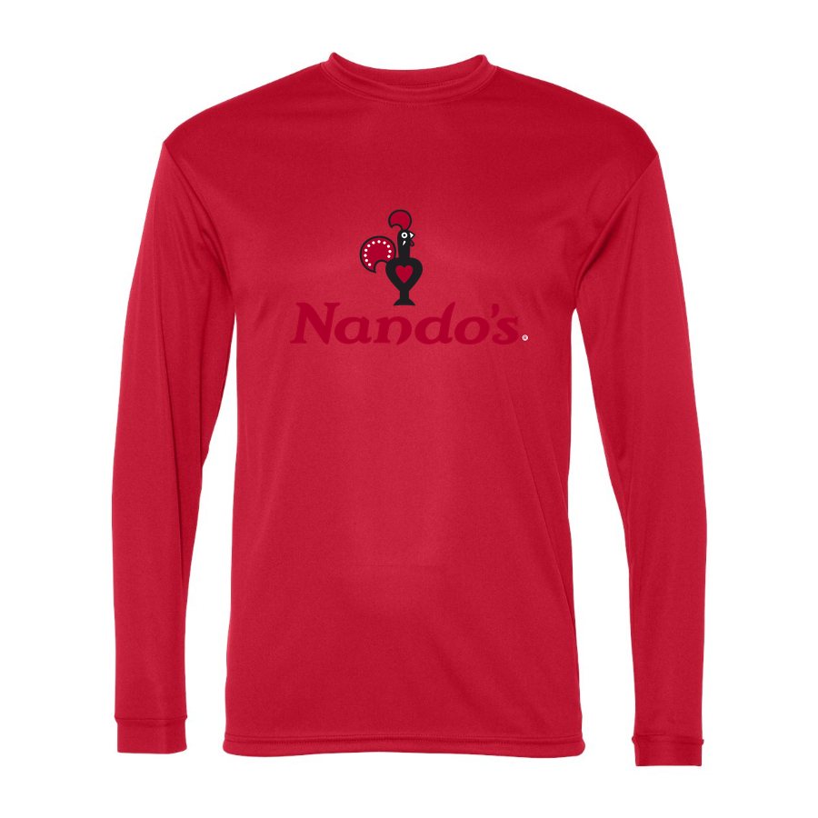 Men's Nando's Polyester Long Sleeve T-Shirt - Red
