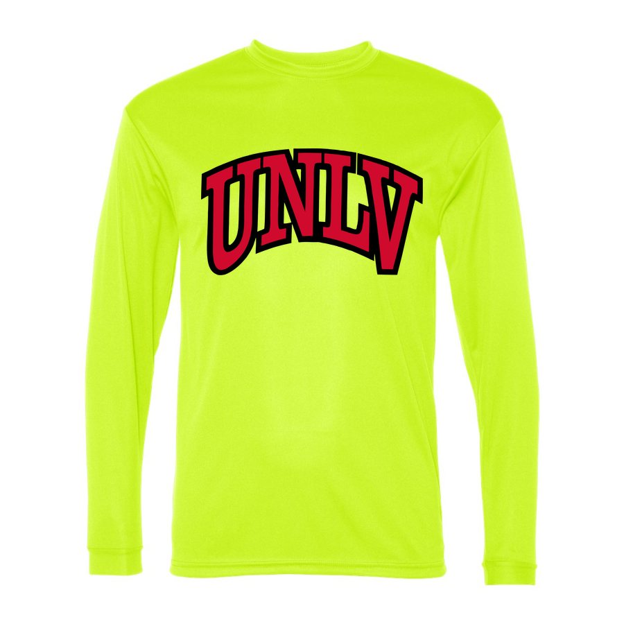Men's UNLV Rebels Polyester Long Sleeve T-Shirt - Safety Yellow