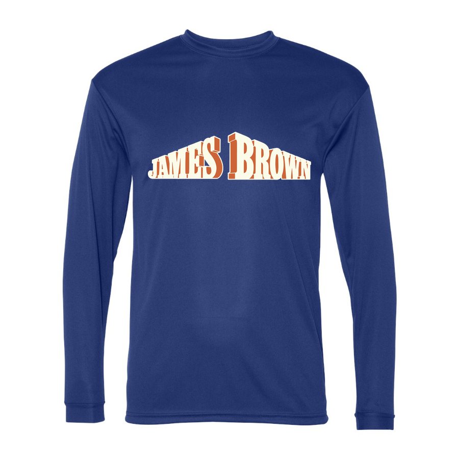Men's James Brown Polyester Long Sleeve T-Shirt - Royal Blue