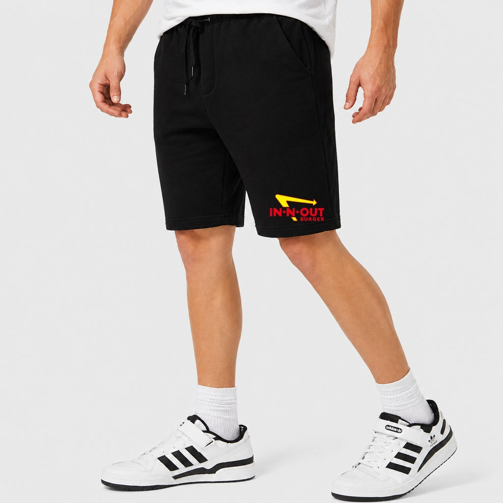 Men's In-N-Out Burger Cotton Shorts - Black