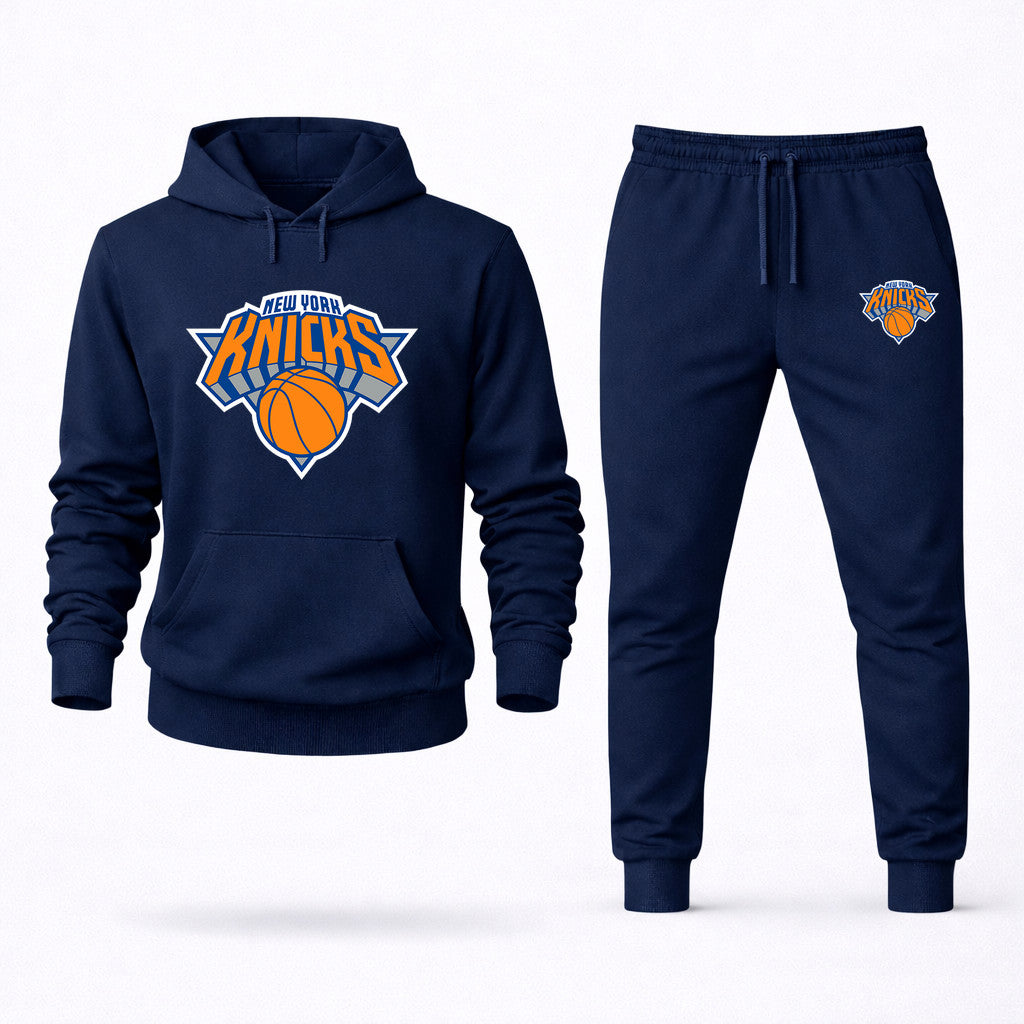 New York Knicks Hoodie and Joggers Set - Navy