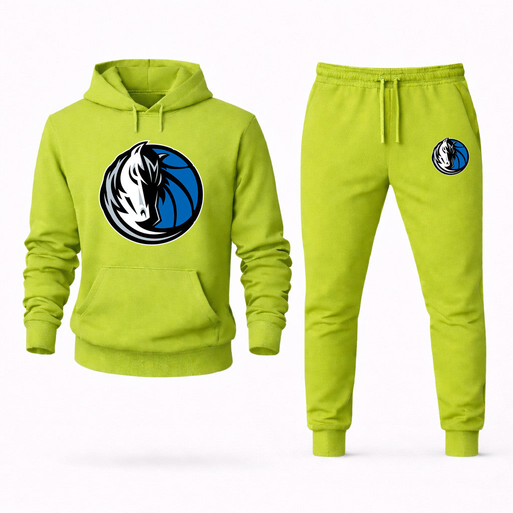 Dallas Mavericks Hoodie and Joggers Set - Lime Green