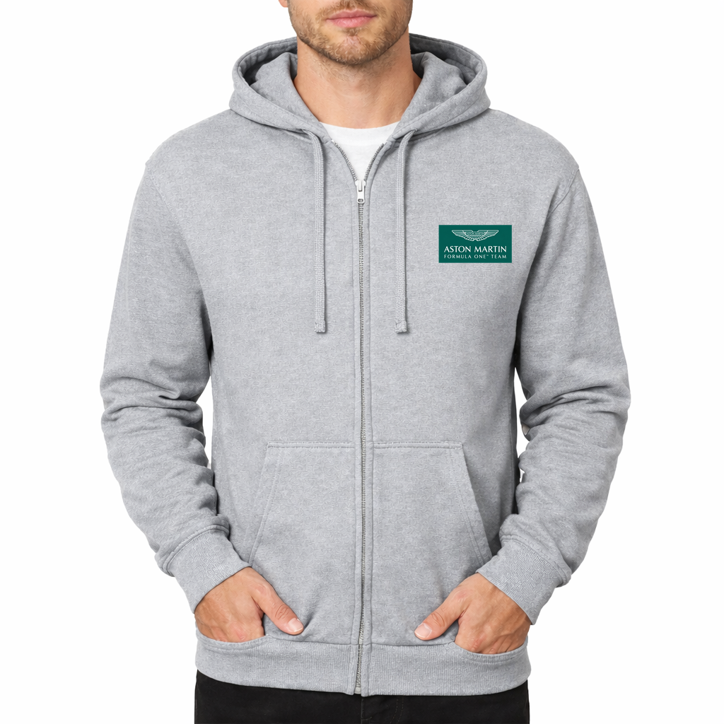 Men's Aston Martin Formula One Team Zipper Hoodie - Grey
