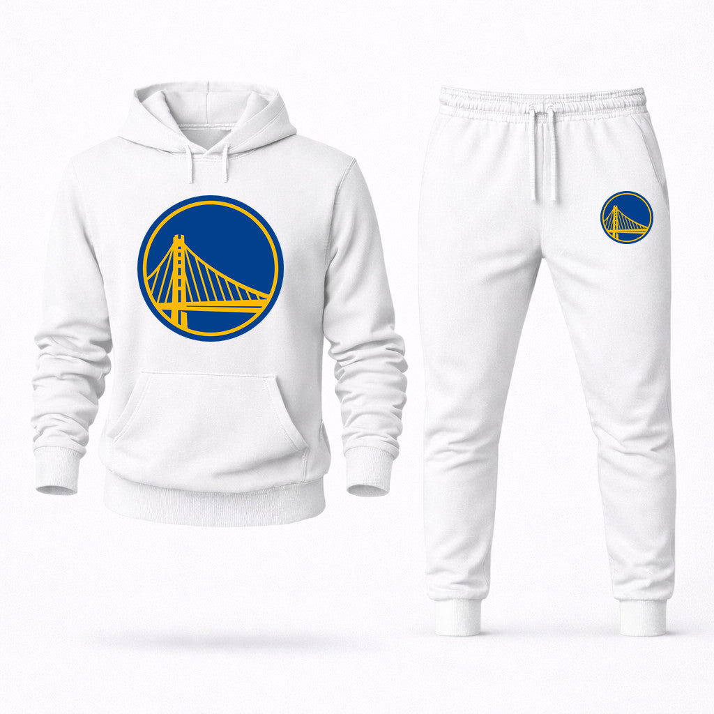 Golden State Warriors Hoodie and Joggers Set - White