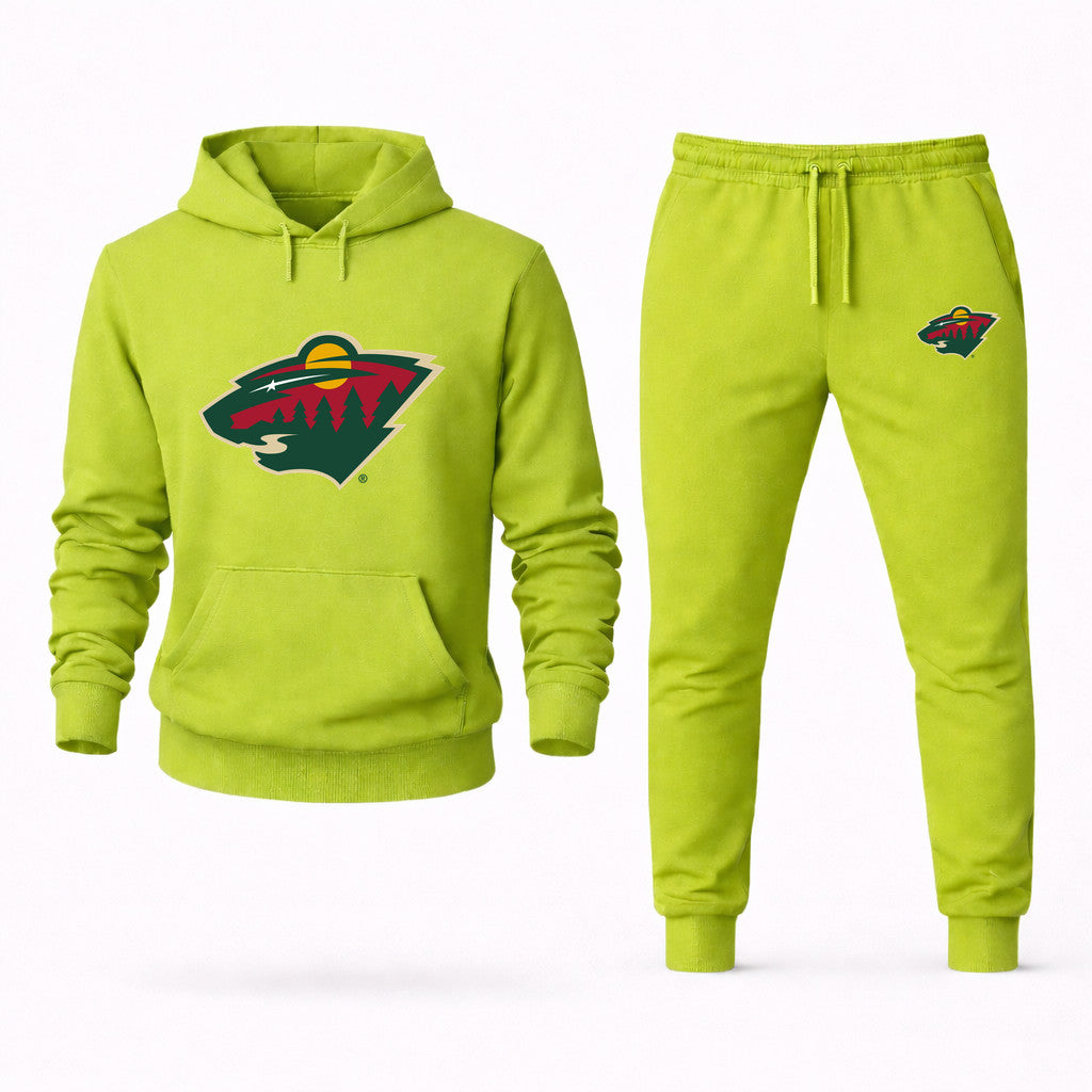 Minnesota Wild Hoodie and Joggers Set - Lime Green
