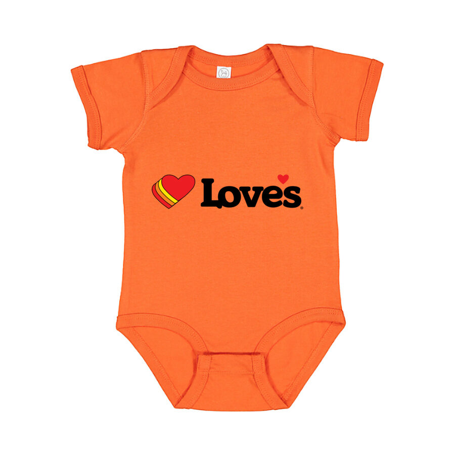 Love's Travel Stops Baby Romper Onesie - Orange