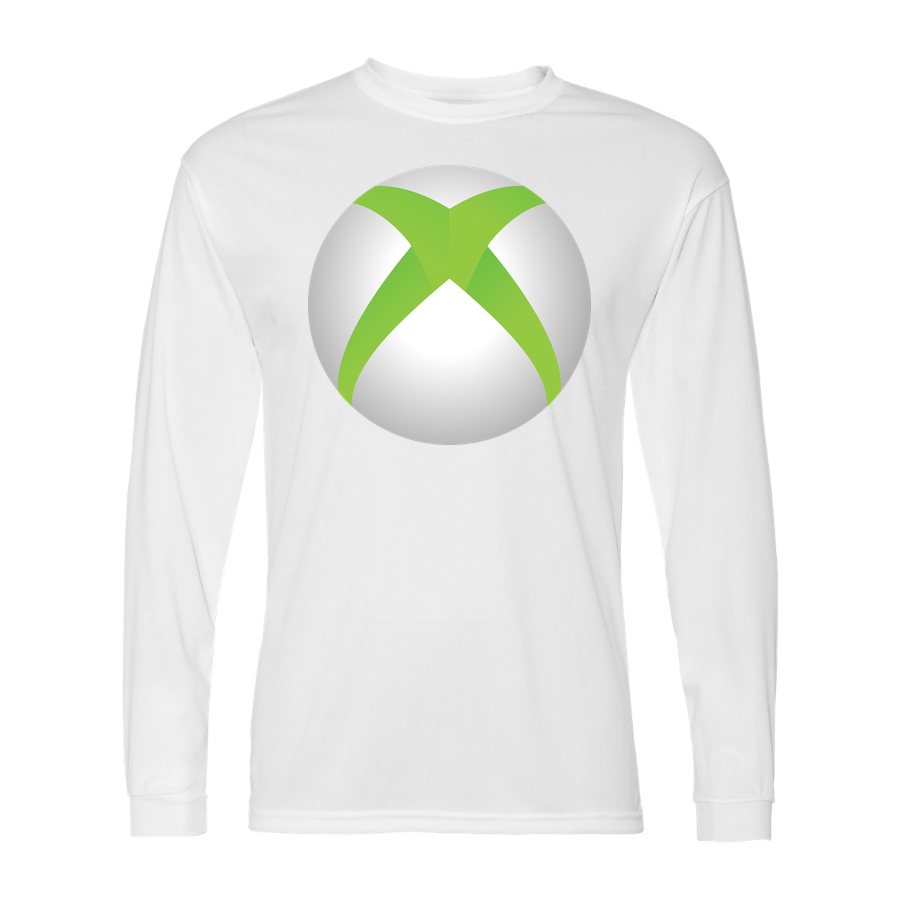 Men's Xbox Gaming Polyester Long Sleeve T-Shirt - White