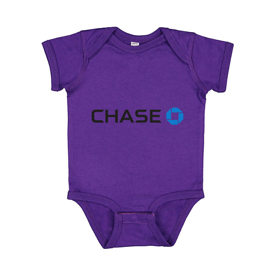 Chase Bank Black Logo Baby Romper Onesie - Purple