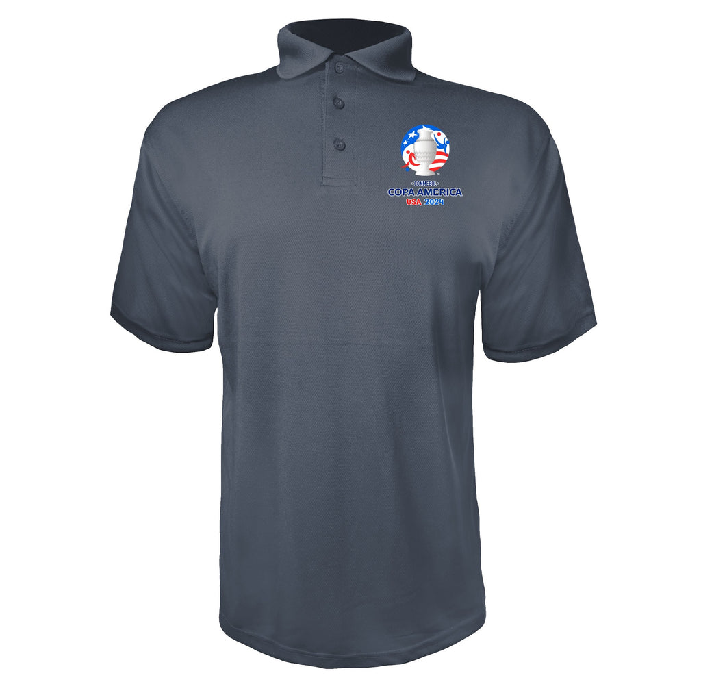 Copa América 2024 Charcoal polyester polo