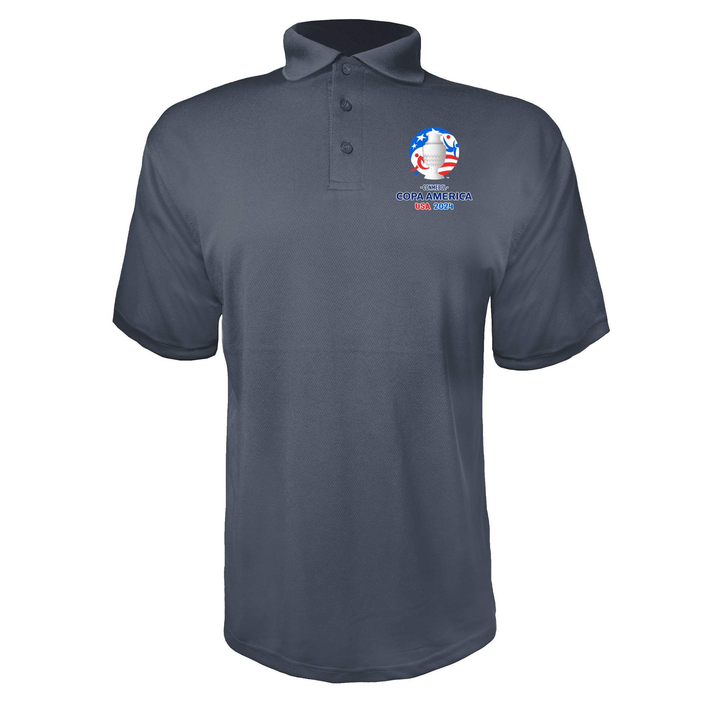 Copa América 2024 Charcoal polyester polo