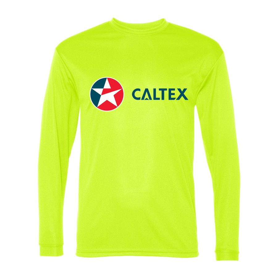 Men's Caltex Polyester Long Sleeve T-Shirt - Safety Yellow