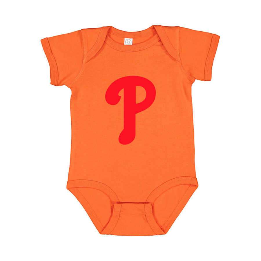 Philadelphia Phillies Baby Romper Onesie - Orange