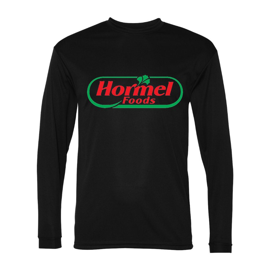 Men's Hormel food Polyester Long Sleeve T-Shirt - Black