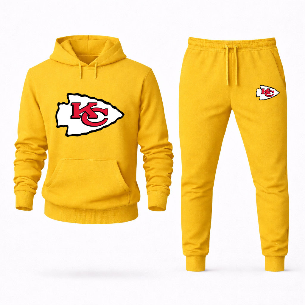 Kansas City Chiefs Hoodie and Joggers Set - Yellow