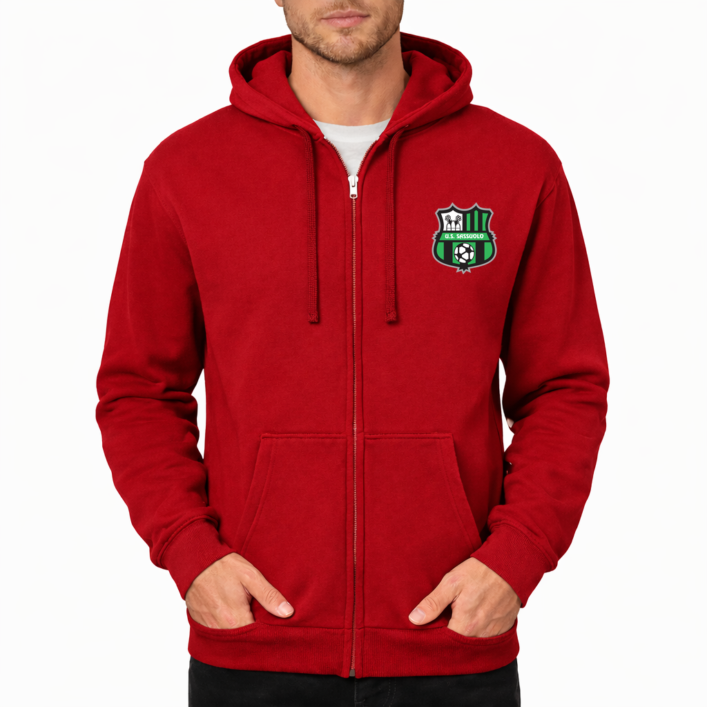 Men's U.S. Sassuolo Soccer Zipper Hoodie - Red