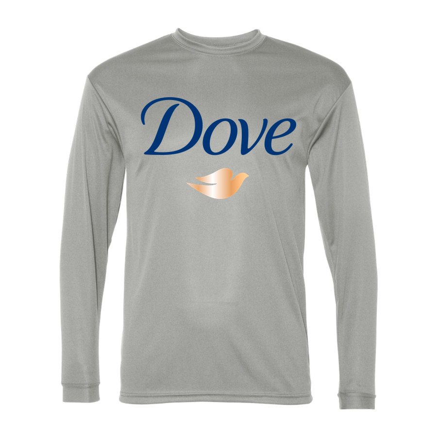 Men's Dove Polyester Long Sleeve T-Shirt - Silver