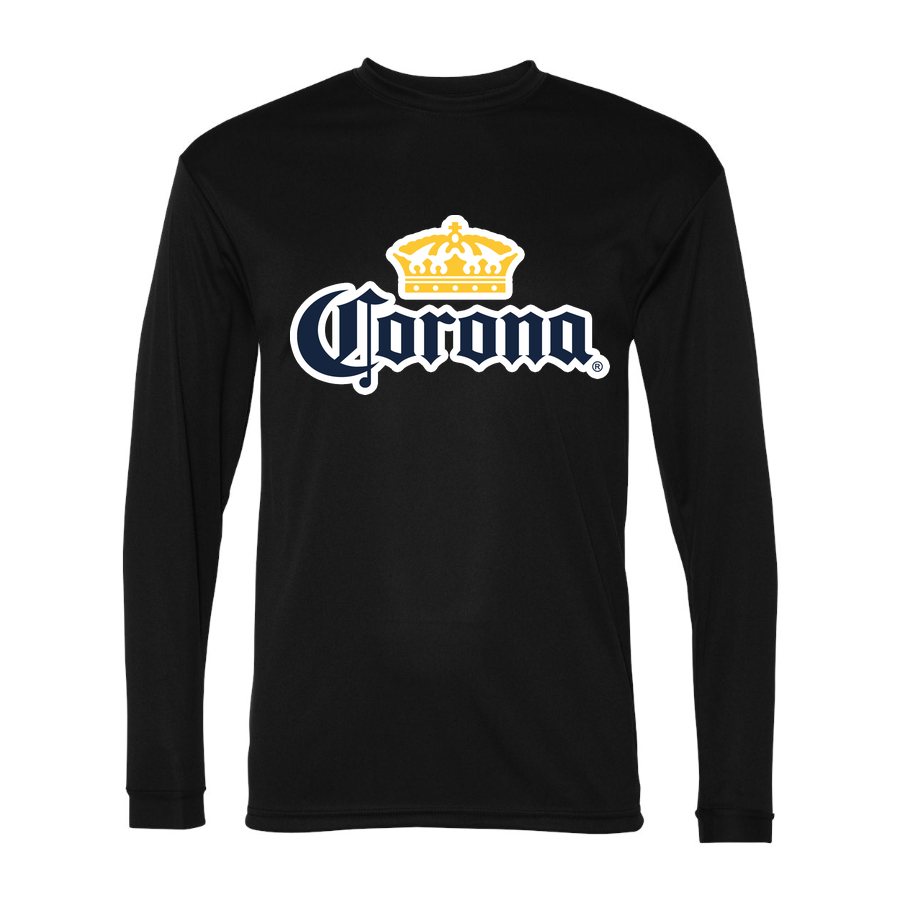 Men's Corona Polyester Long Sleeve T-Shirt - Black