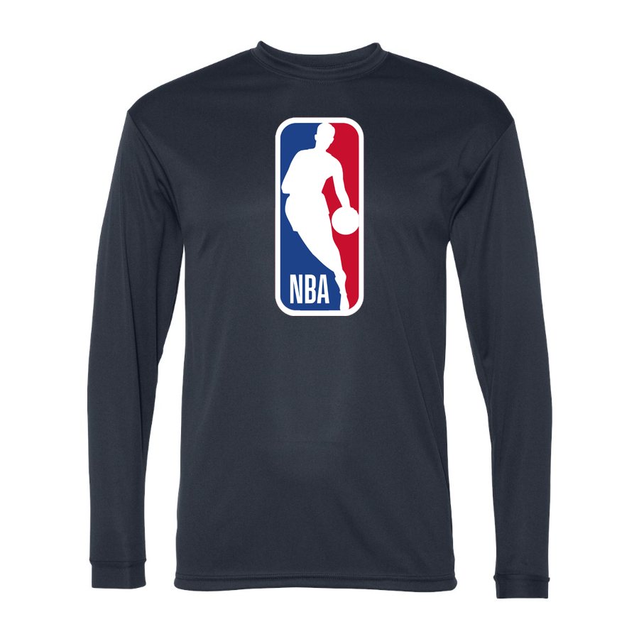 Men's NBA Polyester Long Sleeve T-Shirt - Navy