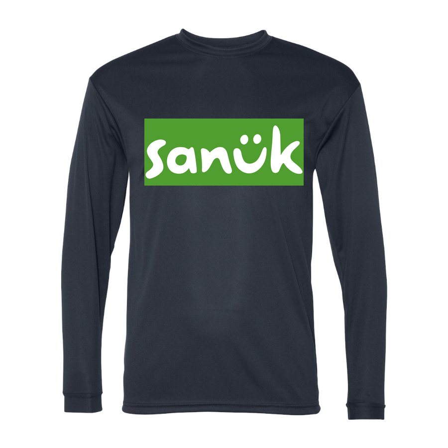 Men's Sanuk Polyester Long Sleeve T-Shirt - Navy